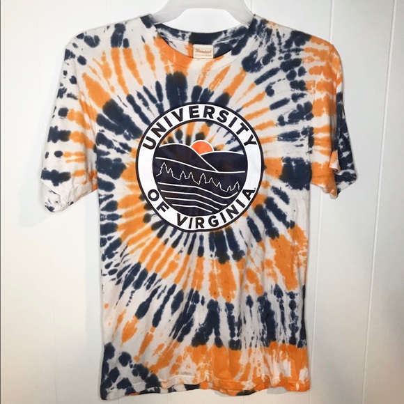 Vintage Tops - THROWBACK Tie Dye College Tee Univ of Virginia